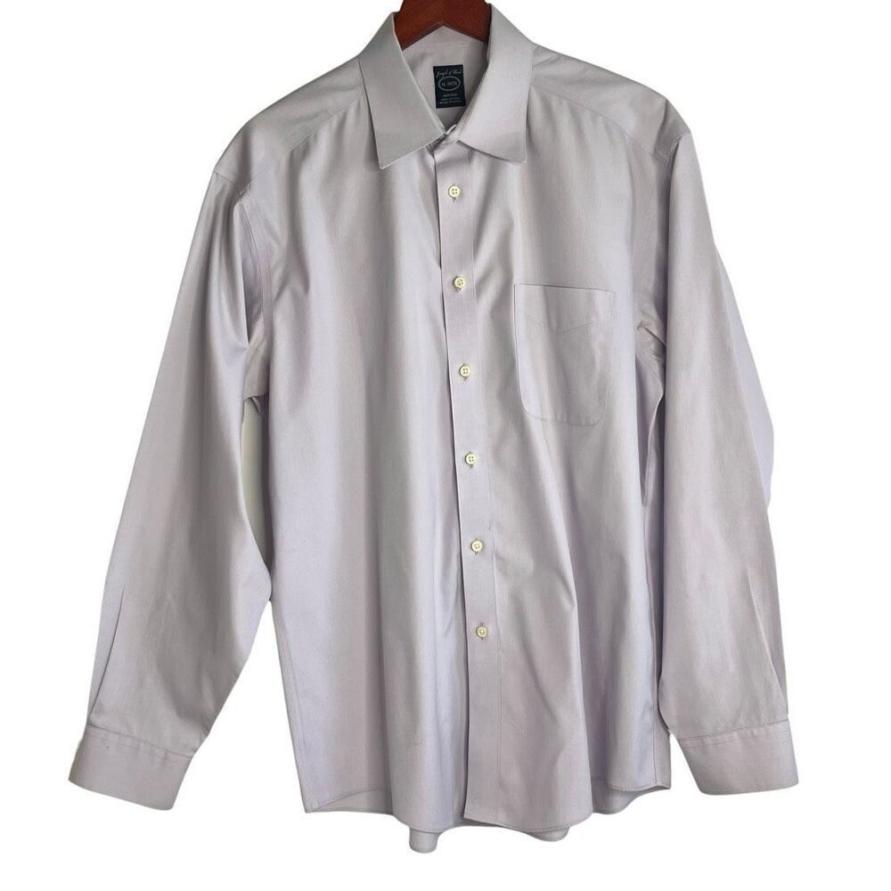 Joseph & Feiss Mens Non Iron Long Sleeve Dress Shirt Light Purple Size 16 34/35